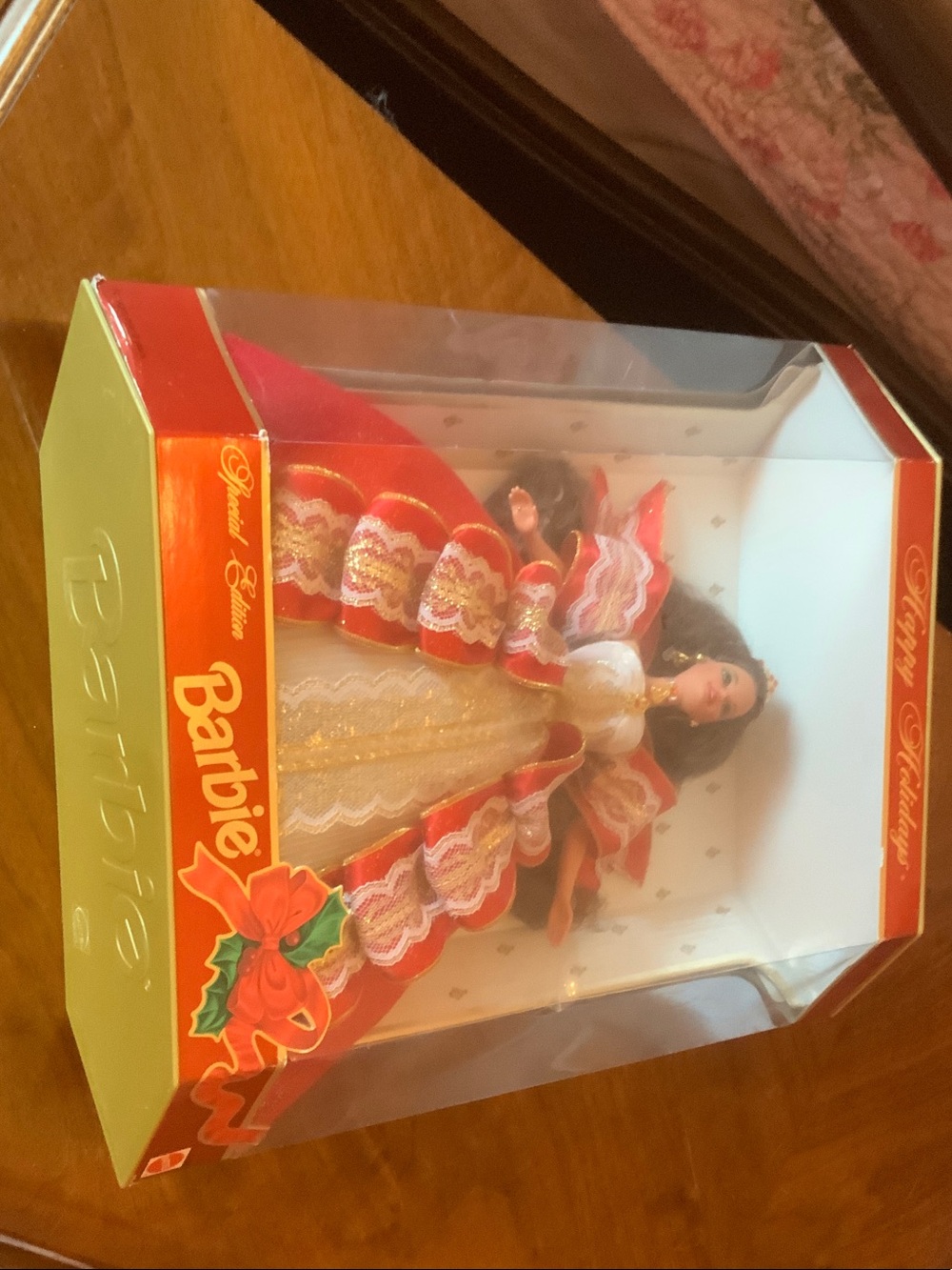 Barbie Special Edition Red, White & Gold Holiday Doll, 1997